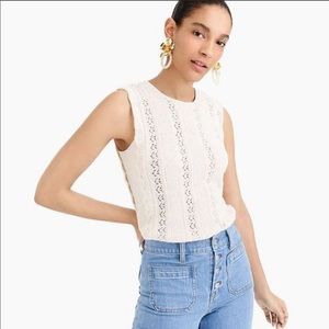 J. Crew Ivory Point Sur Crewneck Sweater S NWT